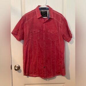 Tranquility & Mayhem Men’s Button Down Short Sleeve Size L